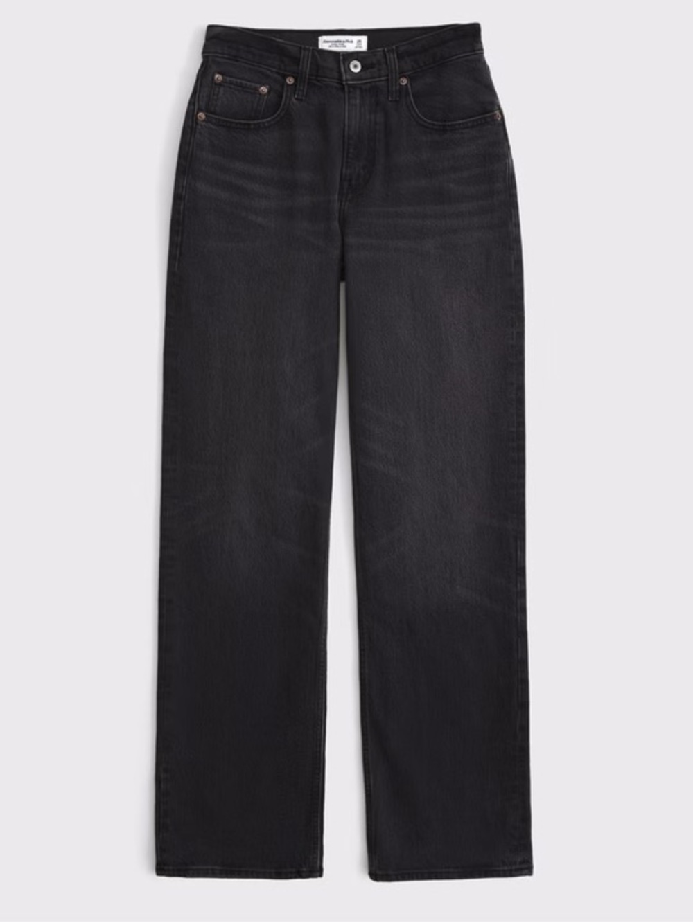 Abercrombie & Fitch High Rise 90s Relaxed Jean - Black